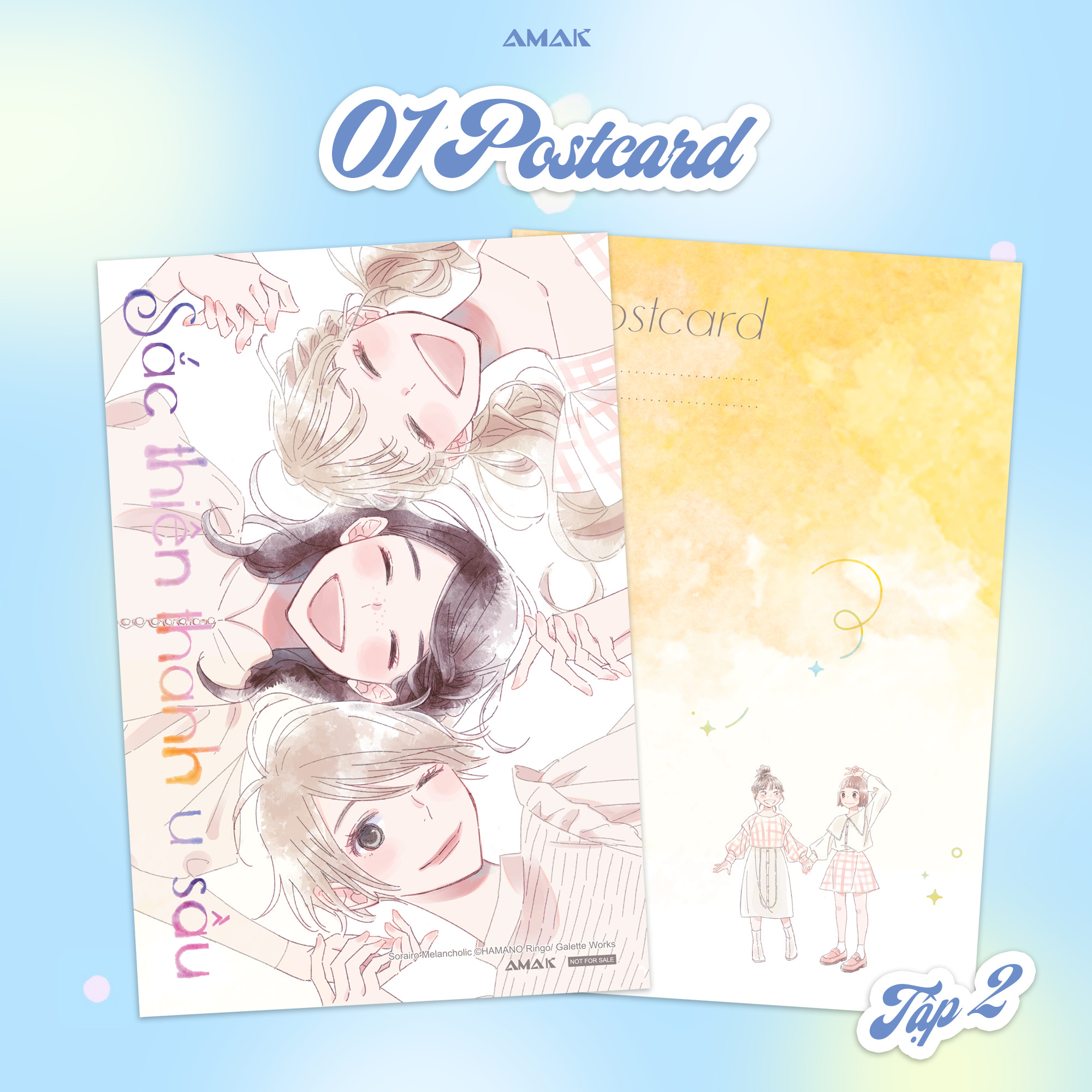 bộ manga sắc thiên thanh u sầu - tập 1 + tập 2 (bộ 2 tập) - tặng kèm pvc photostrip + polaroid + postcard hai mặt - Ảnh 8