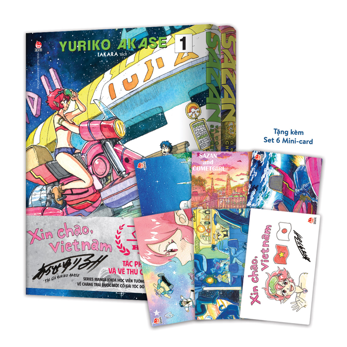 Bộ Manga - Sazan Và Cô Gái Sao Chổi: Tập 1 + Tập 2 (Bộ 2 Tập) - Tặng Kèm Set 6 Mini-Card - Ảnh 2