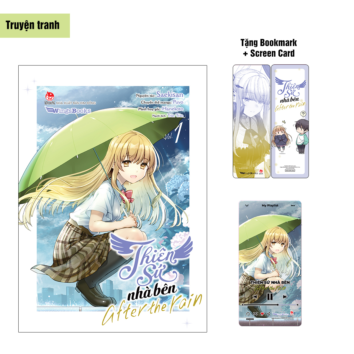 Bộ
						
										
										[Manga] Thiên Sứ Nhà Bên - After The Rain - Tập 1 - Tặng Kèm Bookmark + Screen Card - Ảnh 2