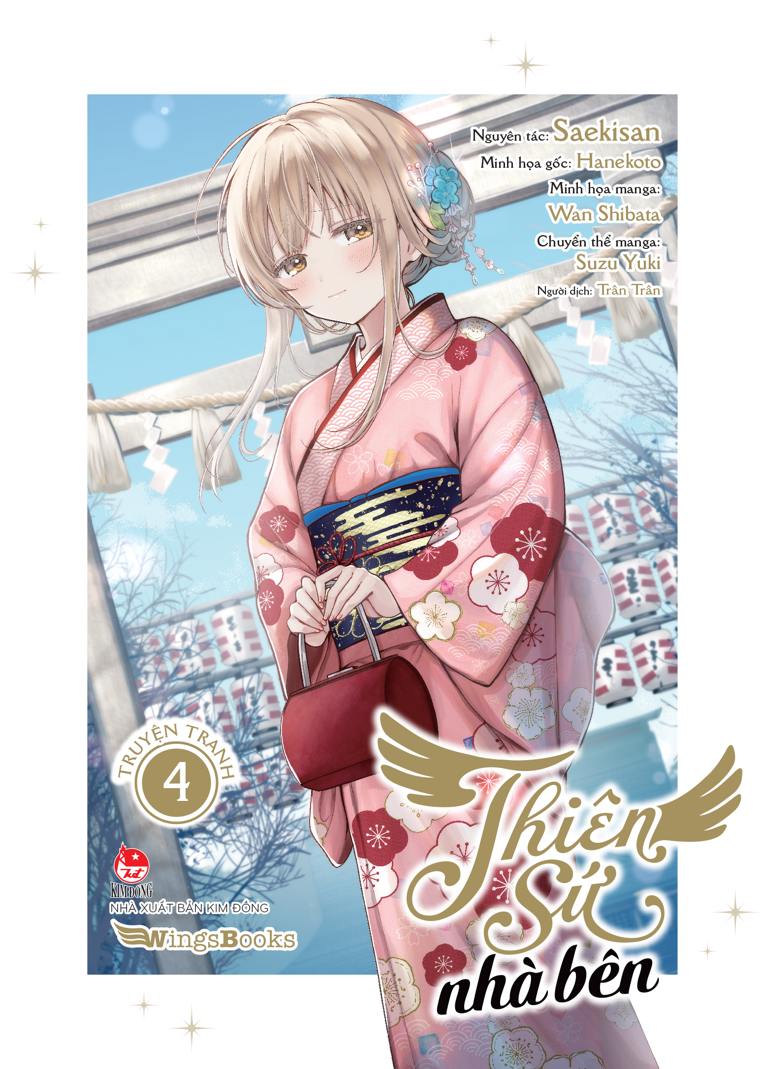 Bộ [Manga] Thiên Sứ Nhà Bên - Tập 4 - Tặng Kèm Bookmark Bế Hình + Postcard In Nhũ 2 Mặt - Ảnh 3