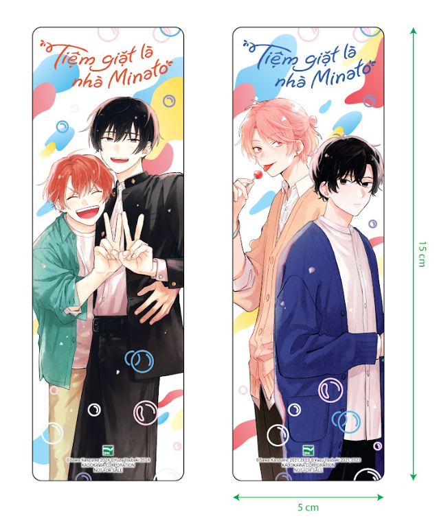 Bộ Manga - Tiệm Giặt Là Nhà Minato - Tập 4 + Tập 5 (Bộ 2 Tập) - Tặng Kèm Clear Card + Set 2 Bookmark + Standee + Set 2 Huy Hiệu - Ảnh 5