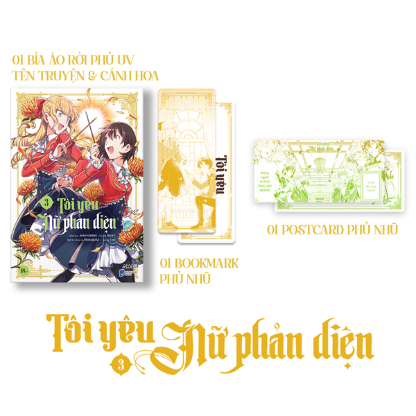 Bộ [Manga] Tôi Yêu Nữ Phản Diện - Tập 3 - Tặng Kèm Bìa Áo Rời Phủ UV + Bookmark Phủ Nhũ + Postcard Phủ Nhũ
