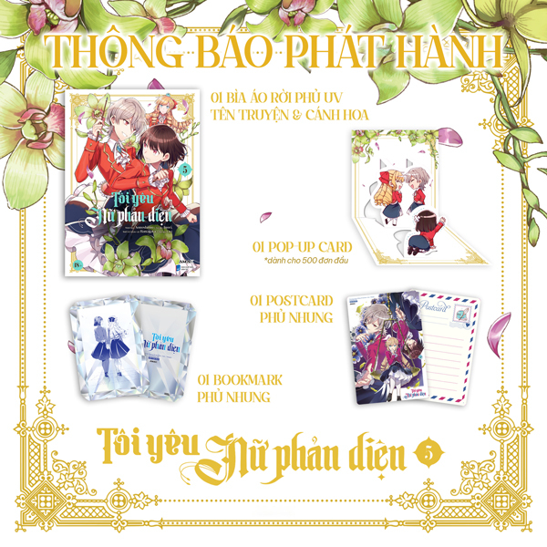 Bộ [Manga] Tôi Yêu Nữ Phản Diện - Tập 5 - Tặng Kèm Bookmark Phủ Nhung + Postcard Phủ Nhung + Pop-Up Card