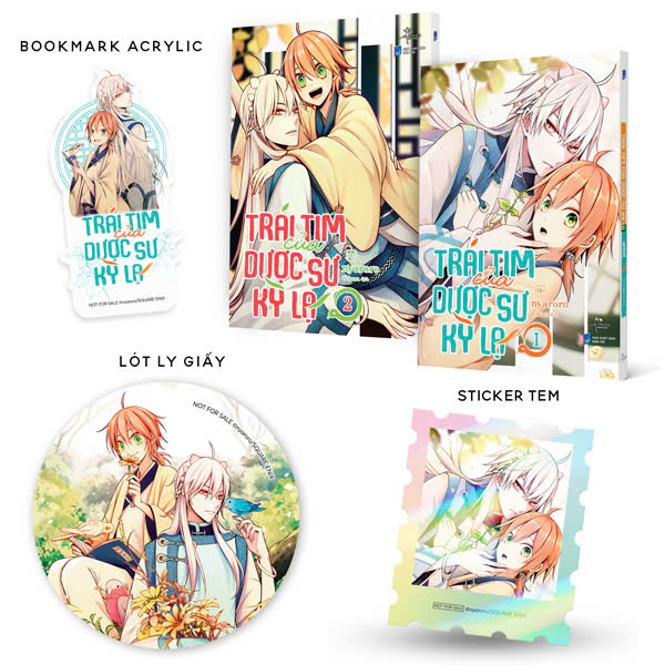 Bộ Manga - Trái Tim Của Dược Sư Kỳ Lạ - Tập 1 + Tập 2 (Bộ 2 Tập) - Bản Đặc Biệt - Tặng Kèm Sticker Tem + Bookmark PVC + Lót Ly Giấy