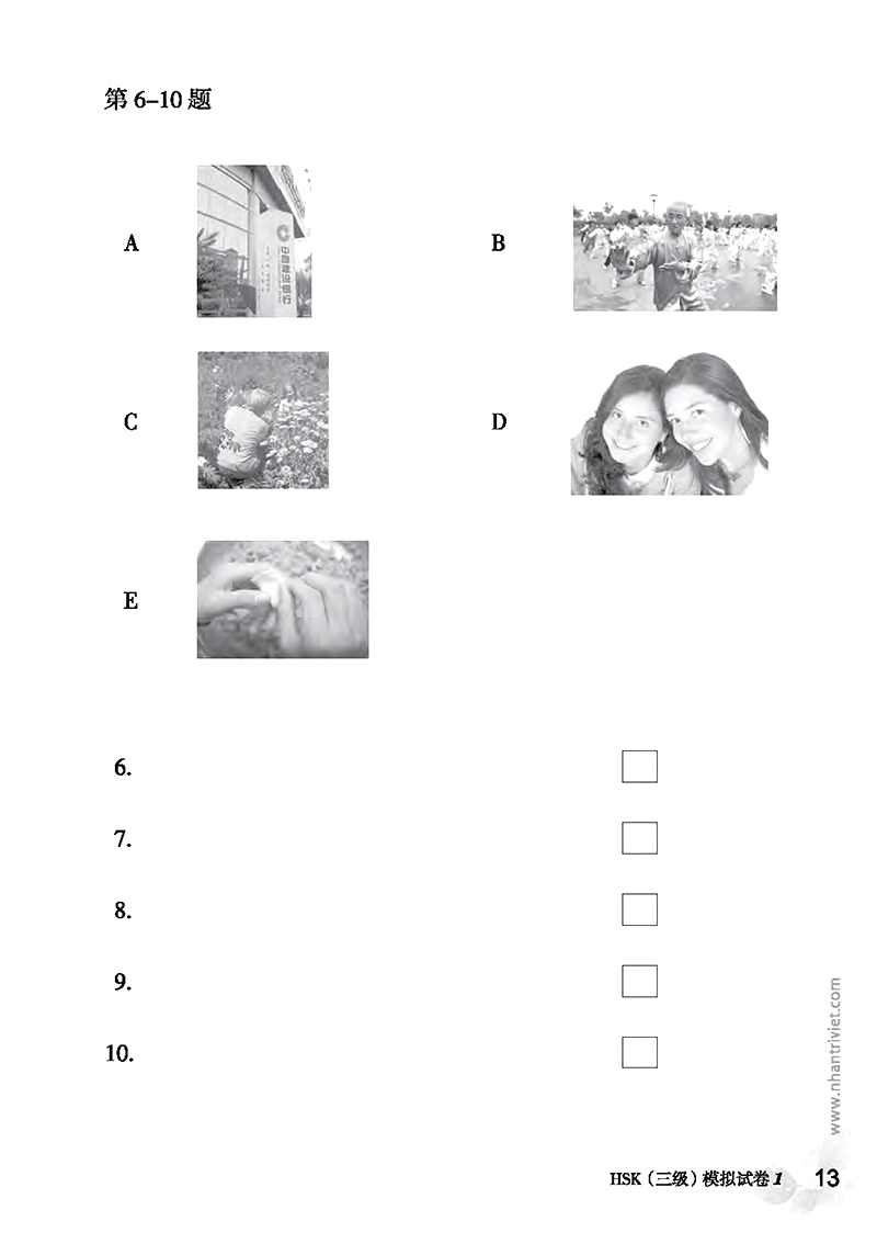 bộ mô phỏng đề thi hsk - phiên bản mới - cấp độ 3 - Ảnh 13