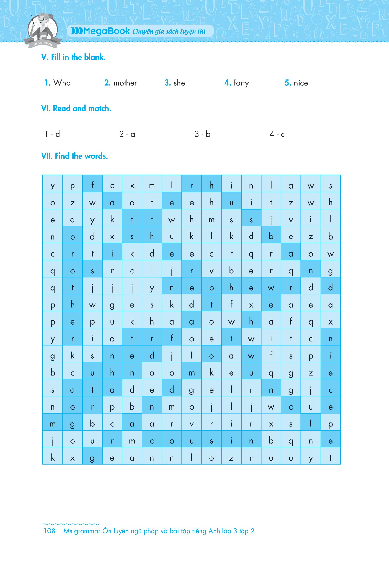 bộ ms grammar - ôn luyện ngữ pháp và bài tập tiếng anh lớp 3 - tập 2 - Ảnh 13