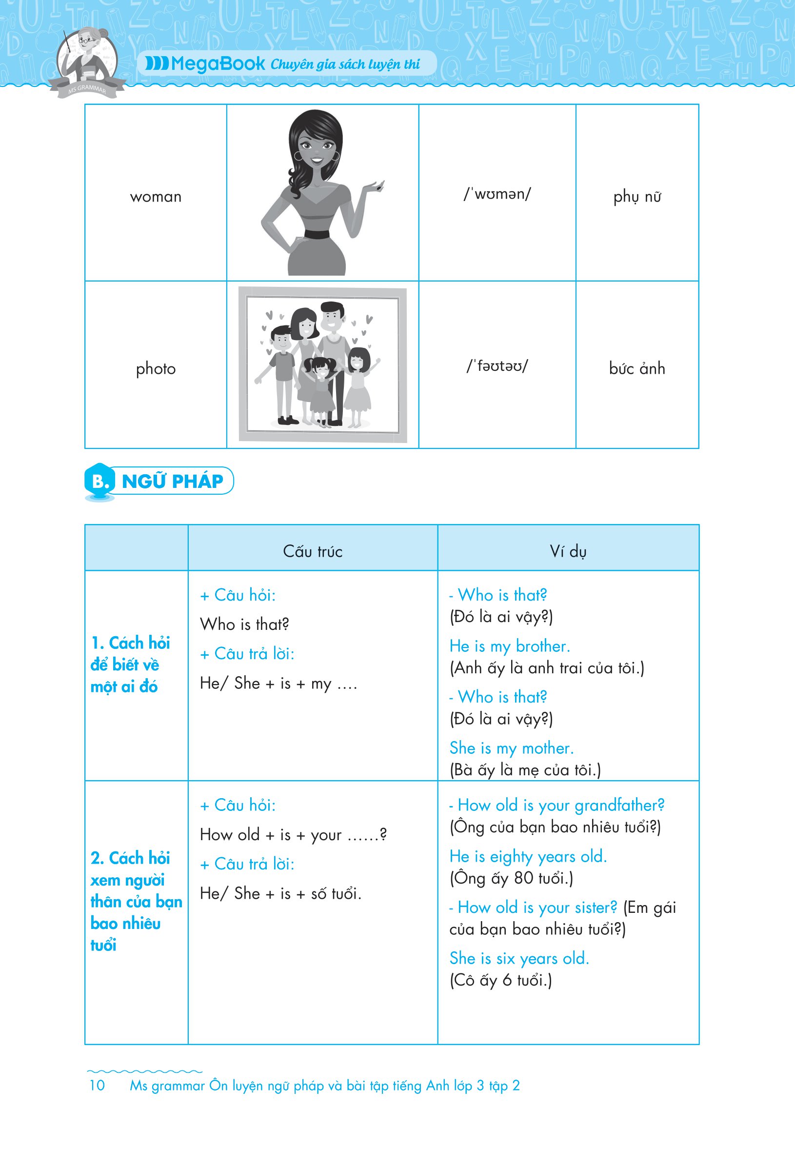 bộ ms grammar - ôn luyện ngữ pháp và bài tập tiếng anh lớp 3 - tập 2 - Ảnh 7