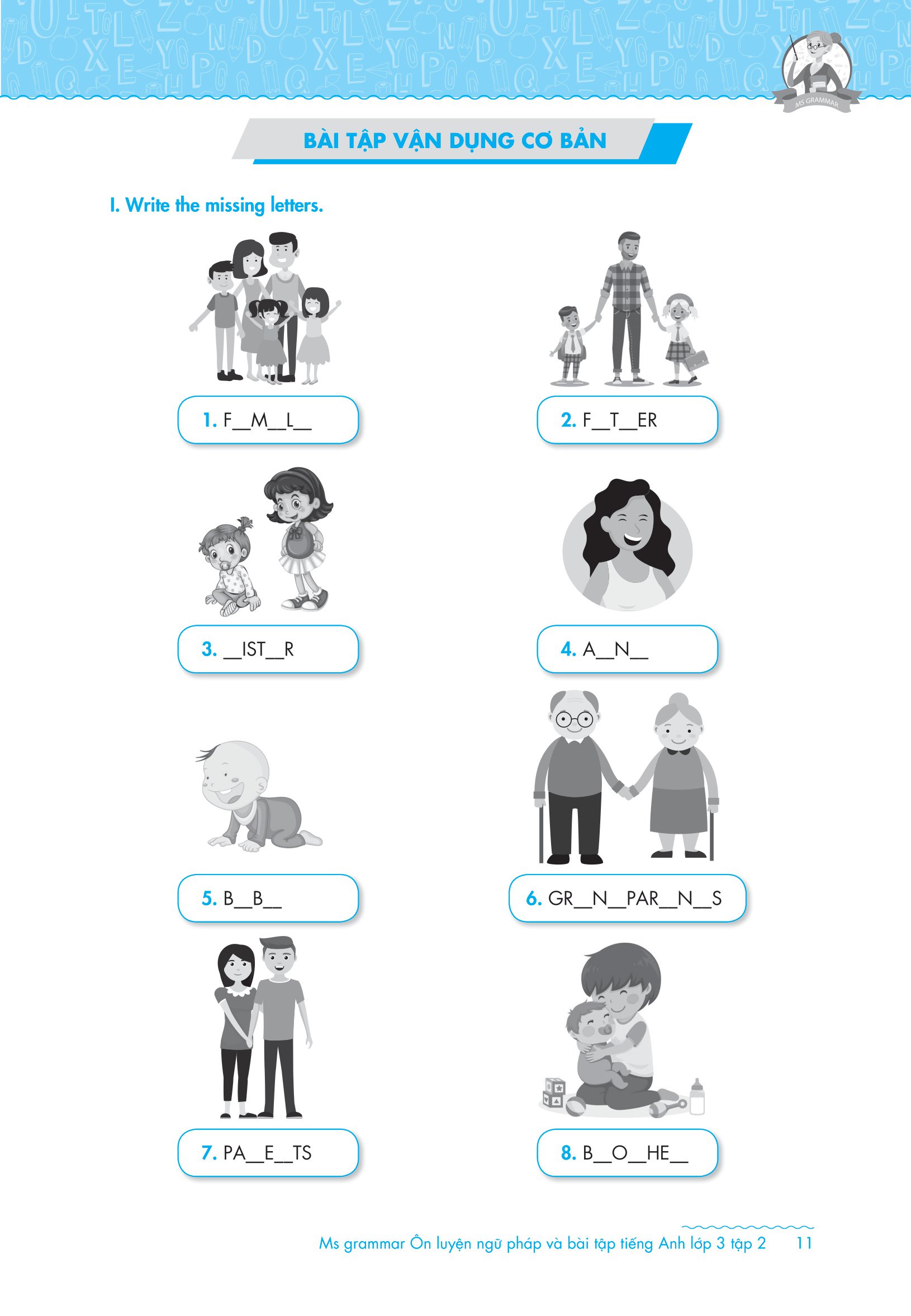 bộ ms grammar - ôn luyện ngữ pháp và bài tập tiếng anh lớp 3 - tập 2 - Ảnh 8