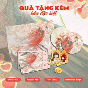 bộ muốn phi thăng thì yêu đi - tập 2 - bản đặc biệt - bìa cứng - tặng kèm bookmark + poster a3 + set 2 card pvc kèm dây móc bi + móc khóa 2 mảnh tráng gương - Ảnh 3