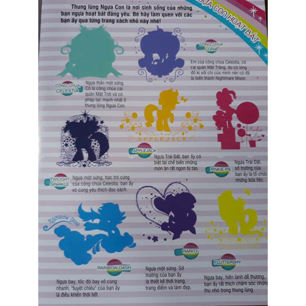 bộ my little pony - bộ sưu tập đề can lấp lánh 2 - Ảnh 3