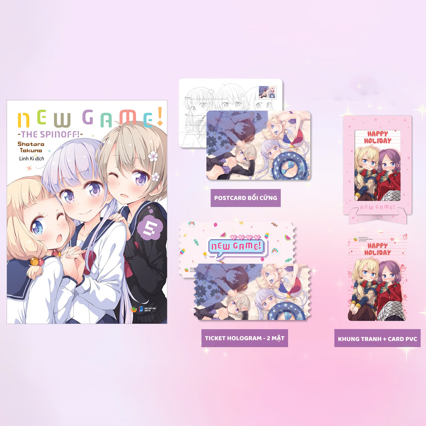 Bộ New Game - Tập 5 - Bản Đặc Biệt - Tặng Kèm Postcard + Ticket Hologram + Card PVC + Khung Tranh Bồi Cứng