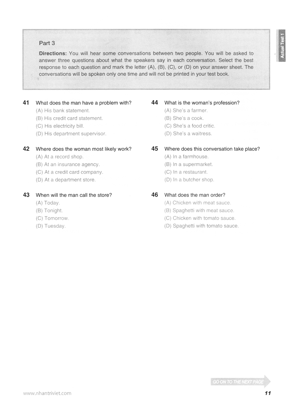 bộ new toeic actual test part 3,4 (kèm cd) - Ảnh 5