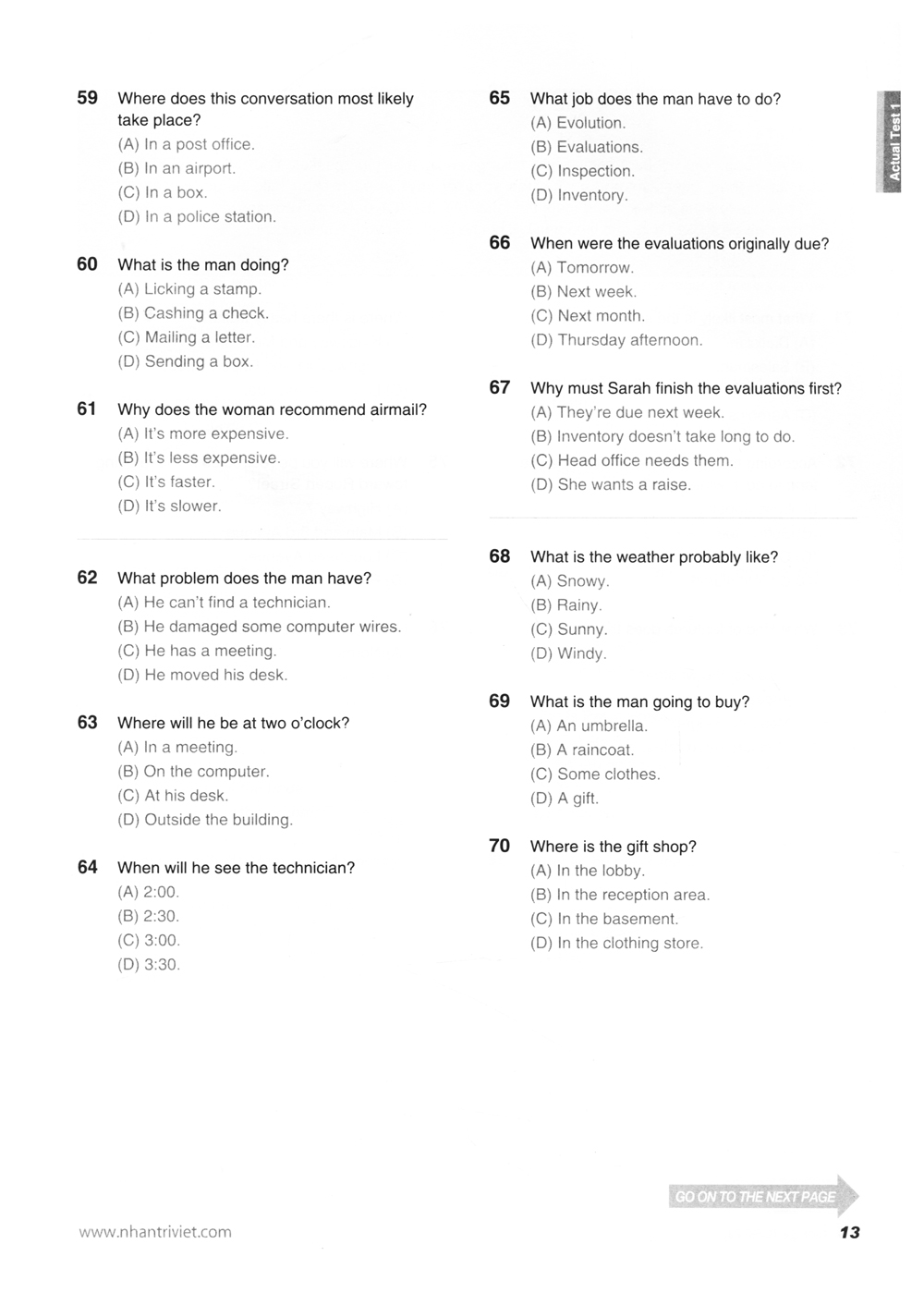 bộ new toeic actual test part 3,4 (kèm cd) - Ảnh 7