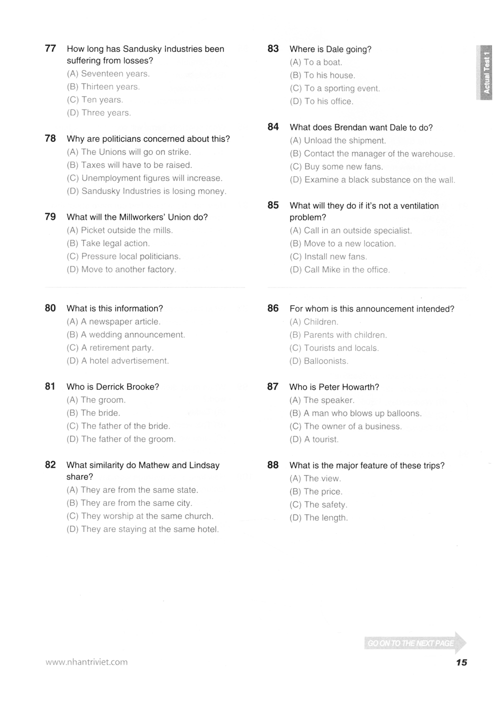 bộ new toeic actual test part 3,4 (kèm cd) - Ảnh 9