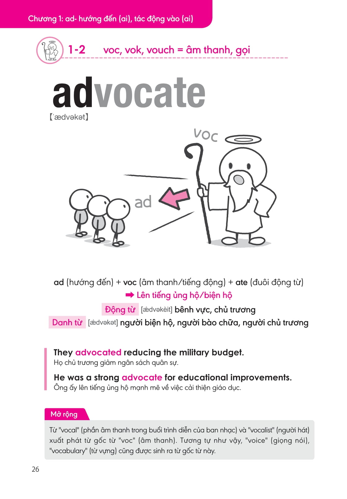 bộ nghiền từ vựng tiếng anh - học qua gốc từ bằng hình ảnh - gốc từ là bí quyết để ghi nhớ hàng nghìn từ vựng - quyển 1 - Ảnh 12