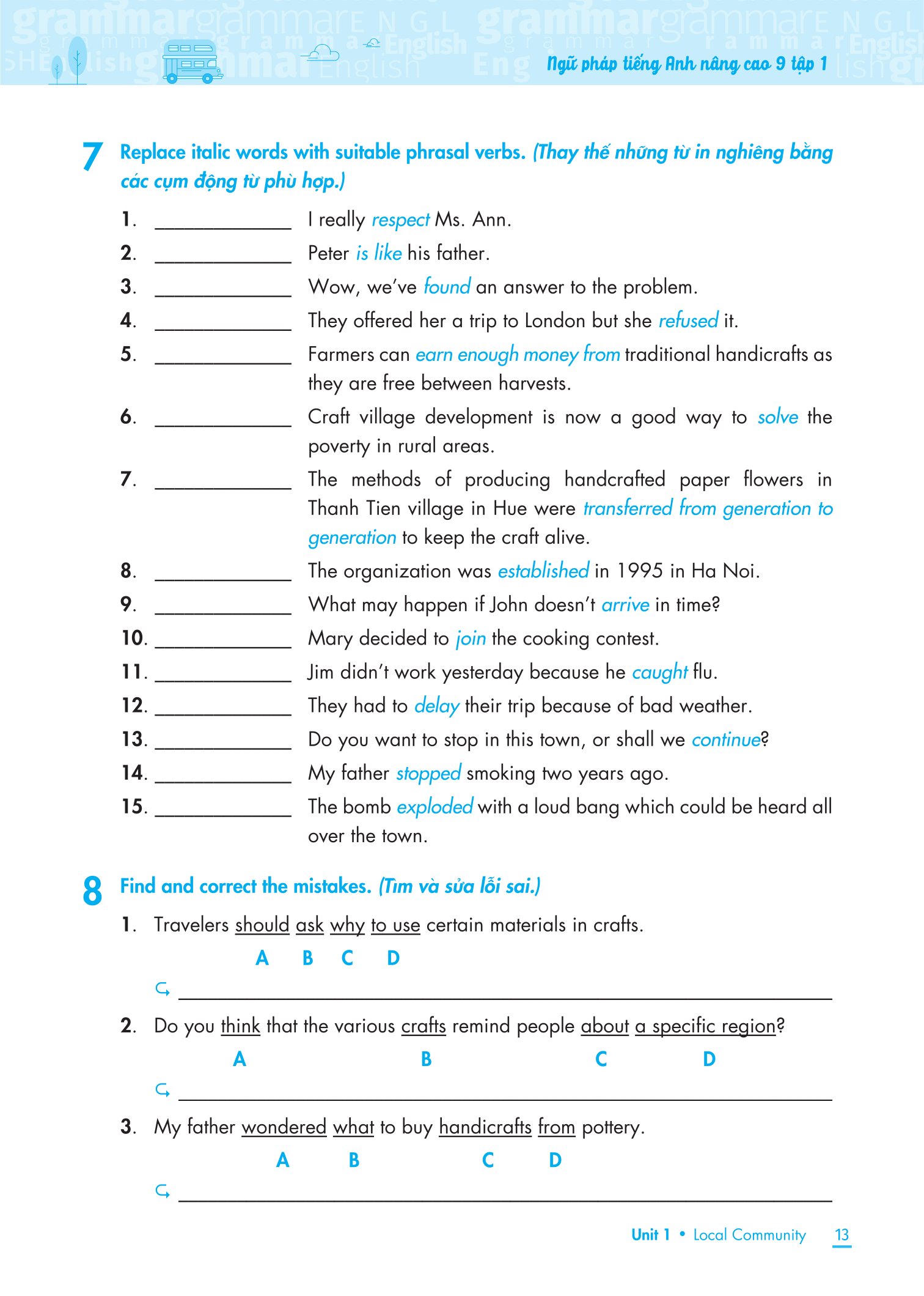 Bộ
						
										
										Ngữ Pháp Tiếng Anh Nâng Cao 9 - Tập 1 - Ảnh 14