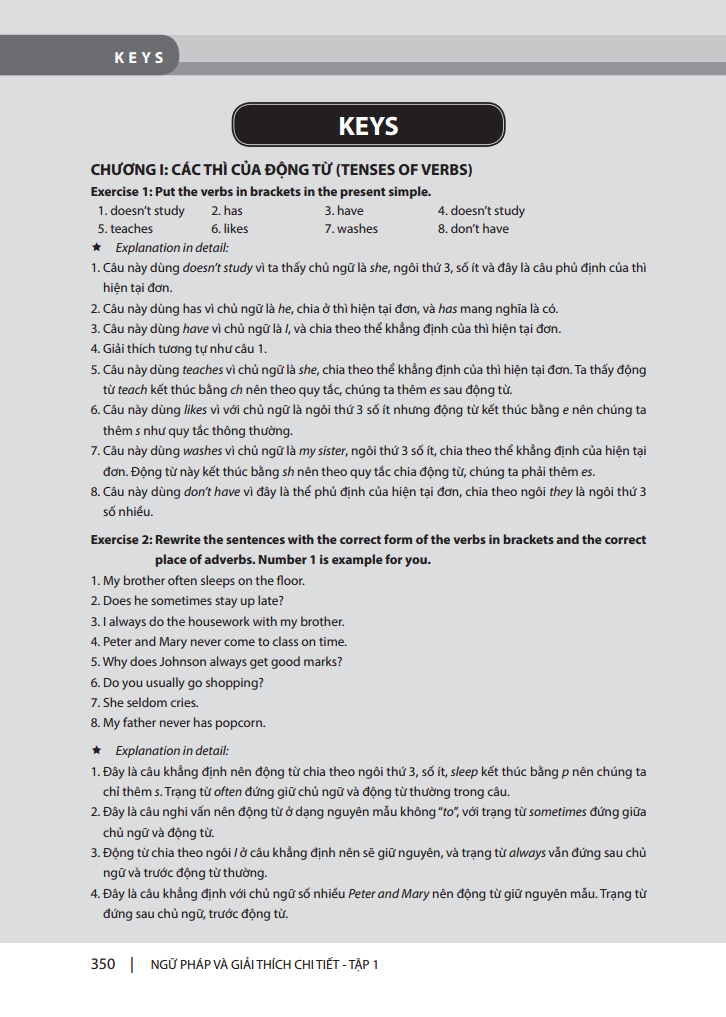 bộ ngữ pháp và giải thích chi tiết ngữ pháp tiếng anh - cơ bản và nâng cao - tập 1 (tái bản 2023) - Ảnh 12