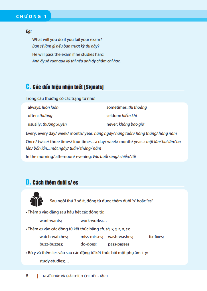 bộ ngữ pháp và giải thích chi tiết ngữ pháp tiếng anh - cơ bản và nâng cao - tập 1 (tái bản 2023) - Ảnh 5