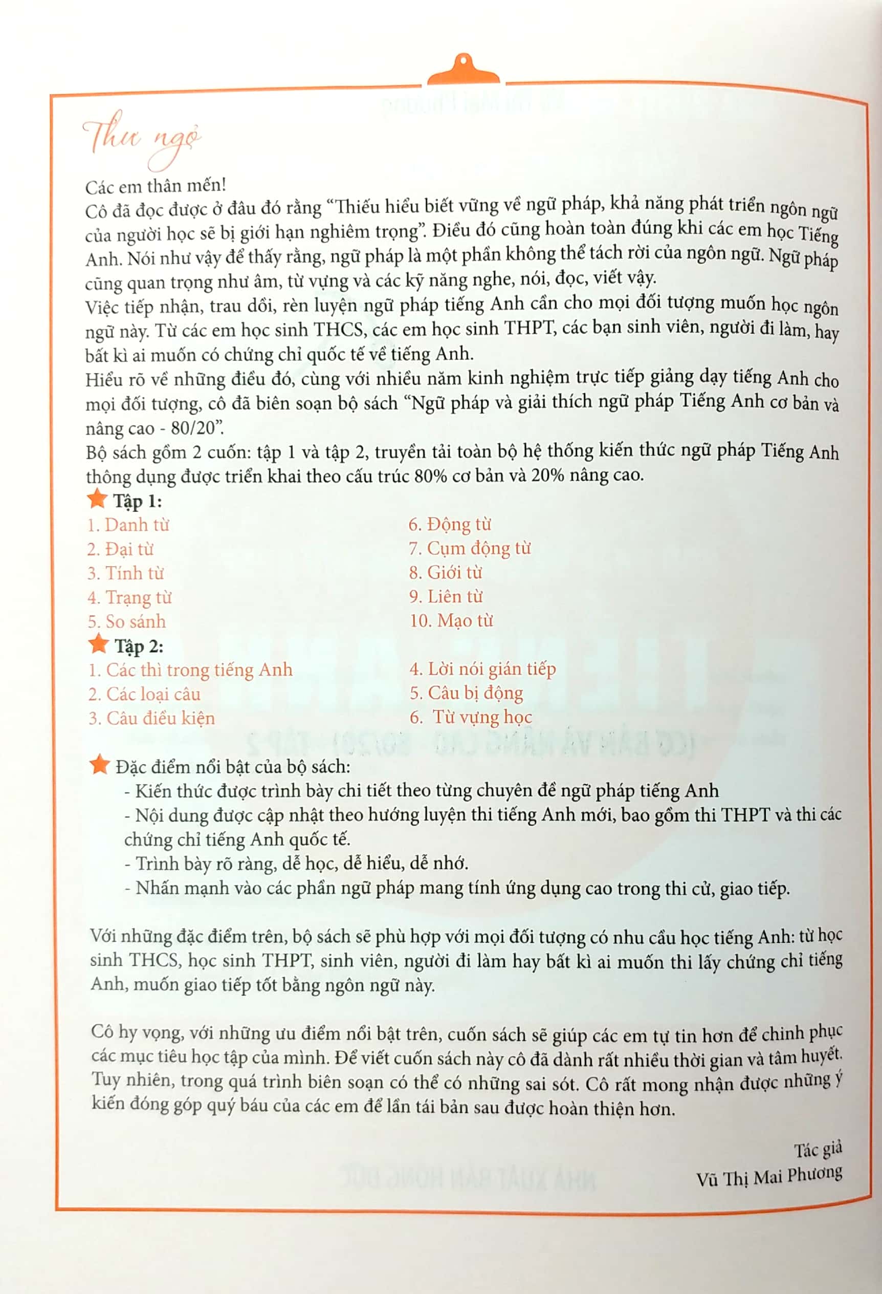 bộ ngữ pháp và giải thích ngữ pháp tiếng anh cơ bản và nâng cao - tập 2 - Ảnh 4