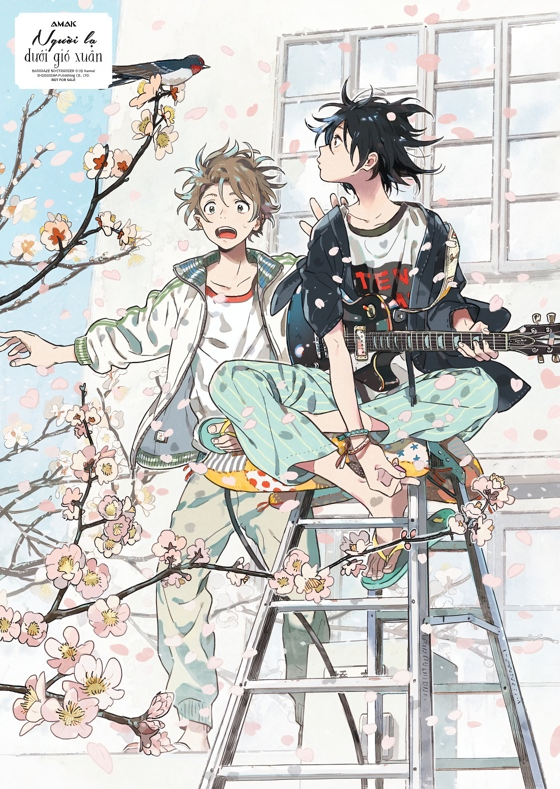 bộ người lạ dưới gió xuân - tập 3 - tặng kèm 1 bookmark + 1 postcard + bộ 6 card bo góc cán màng ánh trai + 1 sticker + 1 poster a3 - Ảnh 3