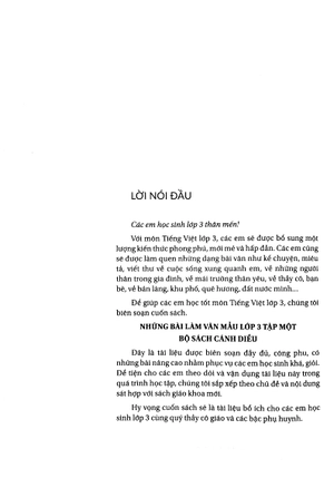 bộ những bài làm văn mẫu lớp 3 - tập 1 (bộ sách cánh diều) - Ảnh 3