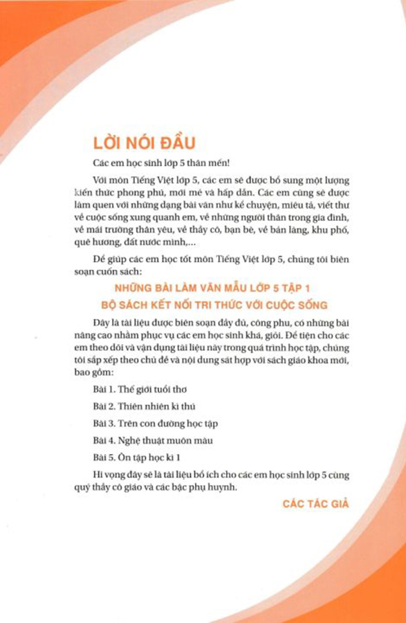 Bộ Những Bài Làm Văn Mẫu Lớp 5 - Tập 1 (Kết Nối) - Ảnh 3