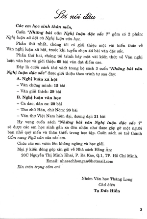 bộ những bài văn nghị luận đặc sắc 7 (tái bản 2024) - Ảnh 6