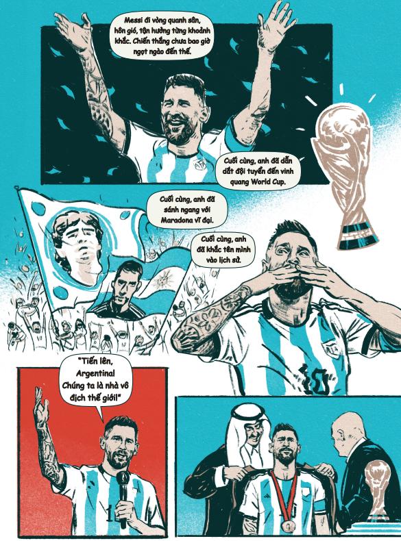 Bộ Những Trận Đấu Vĩ Đại Nhất - Lionel Messi - Đỉnh Cao World Cup - Bìa Cứng - Tặng Kèm Sticker - Ảnh 16