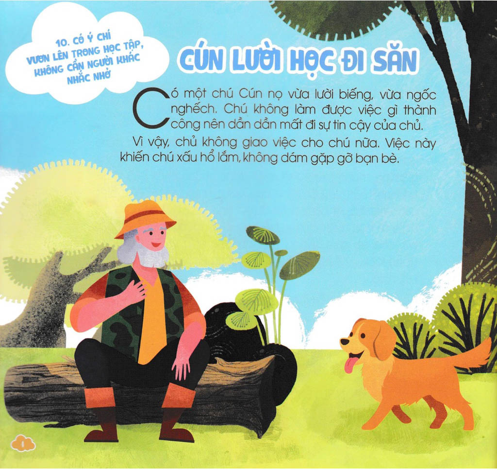 bộ nuôi dưỡng tâm hồn trẻ thơ - tập 5: cún lười học đi săn (dành cho trẻ từ 3 đến 6 tuổi) - Ảnh 6
