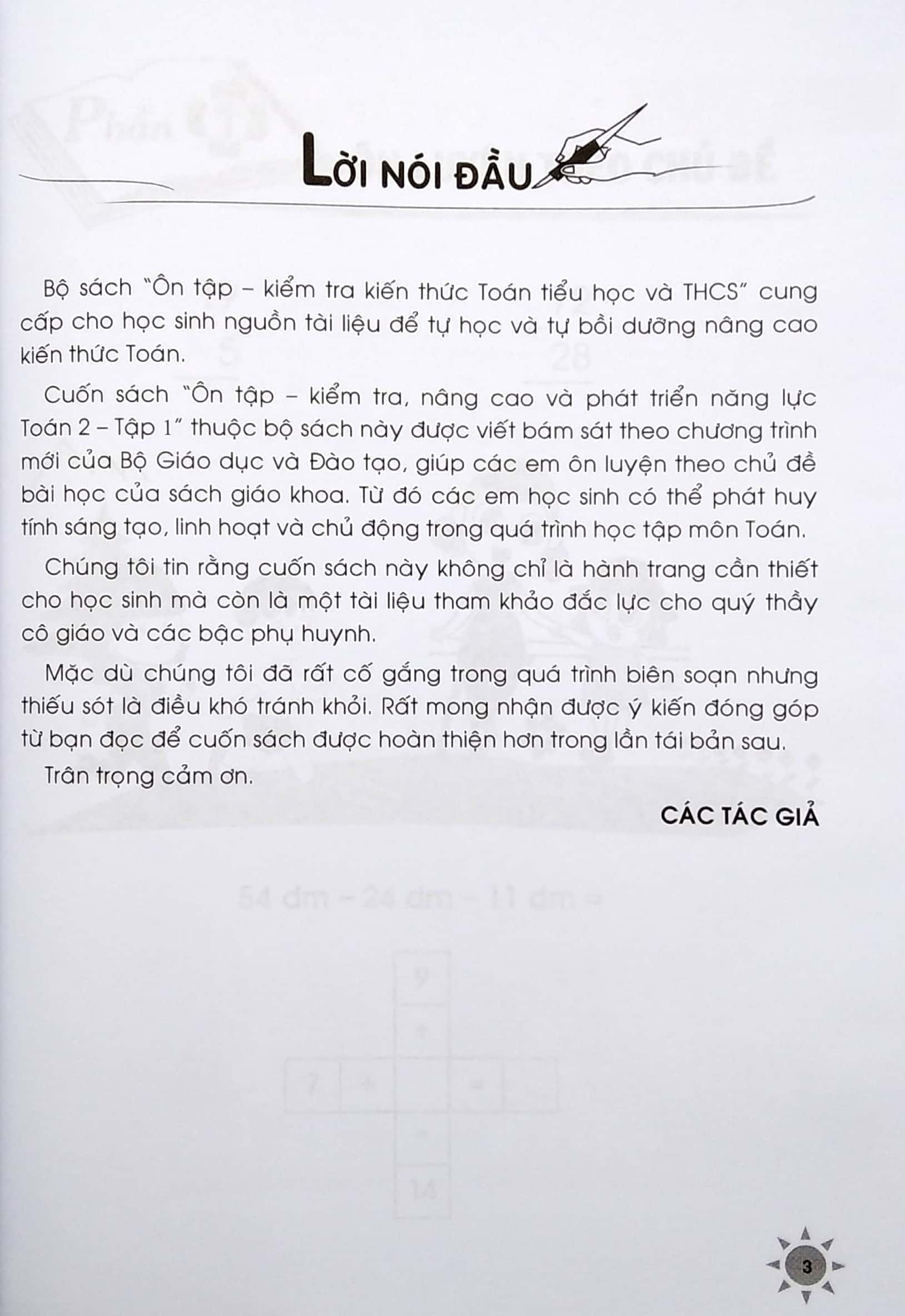 bộ ôn tập - kiểm tra nâng cao và phát triển năng lực toán 2 - tập 1 (biên soạn theo chương trình sách giáo khoa mới) - Ảnh 4