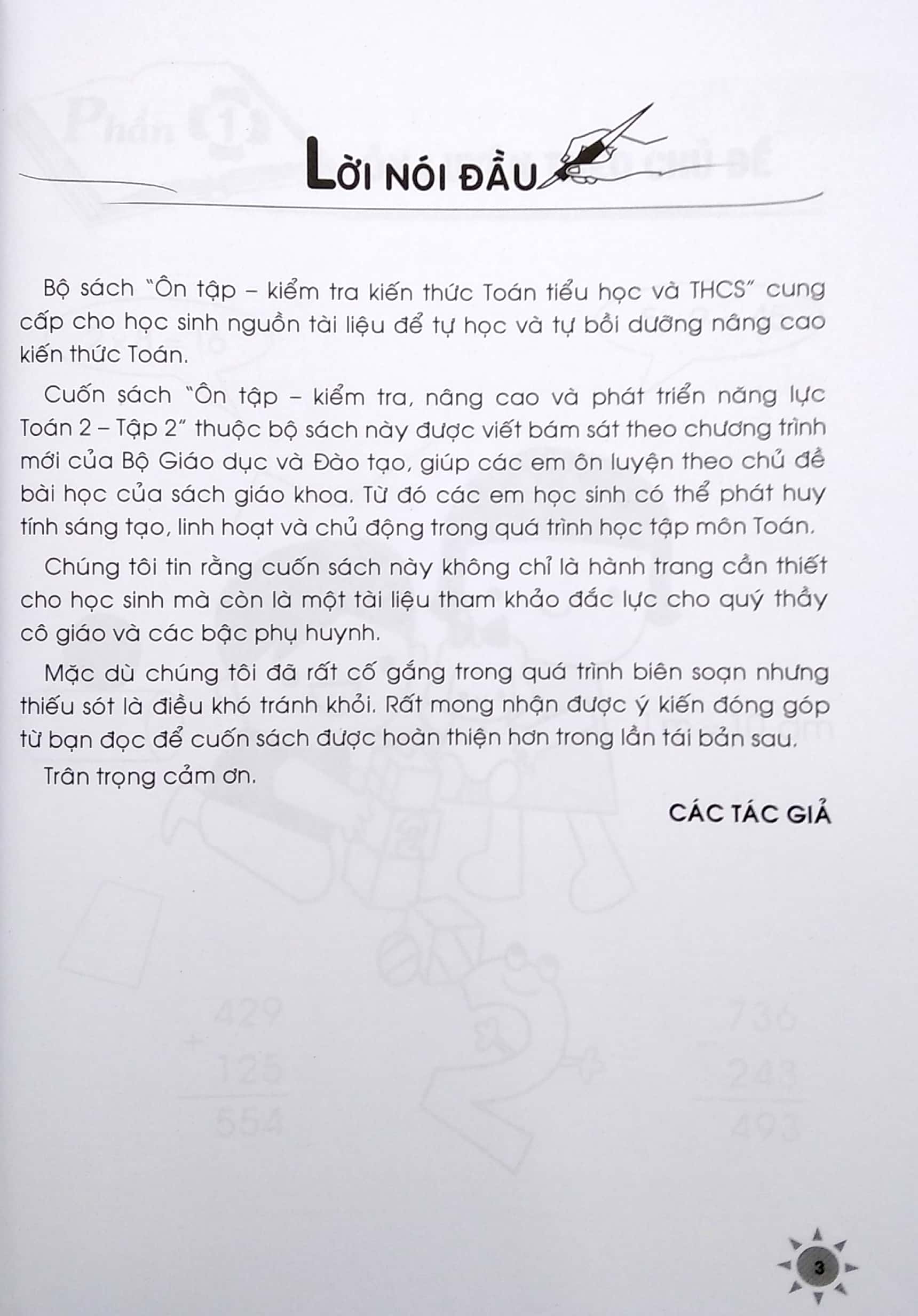 bộ ôn tập - kiểm tra nâng cao và phát triển năng lực toán 2 - tập 2 (biên soạn theo chương trình sách giáo khoa mới) - Ảnh 4
