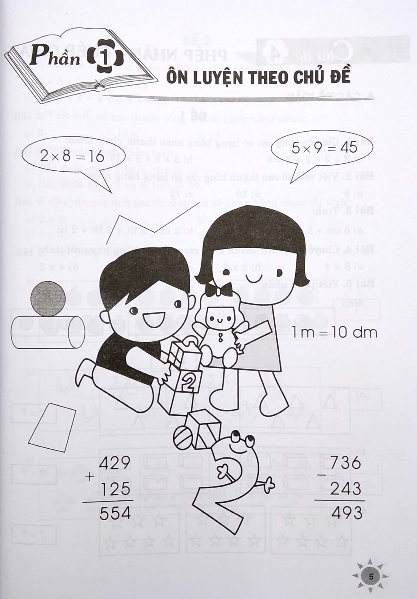 bộ ôn tập - kiểm tra nâng cao và phát triển năng lực toán 2 - tập 2 (biên soạn theo chương trình sách giáo khoa mới) - Ảnh 5