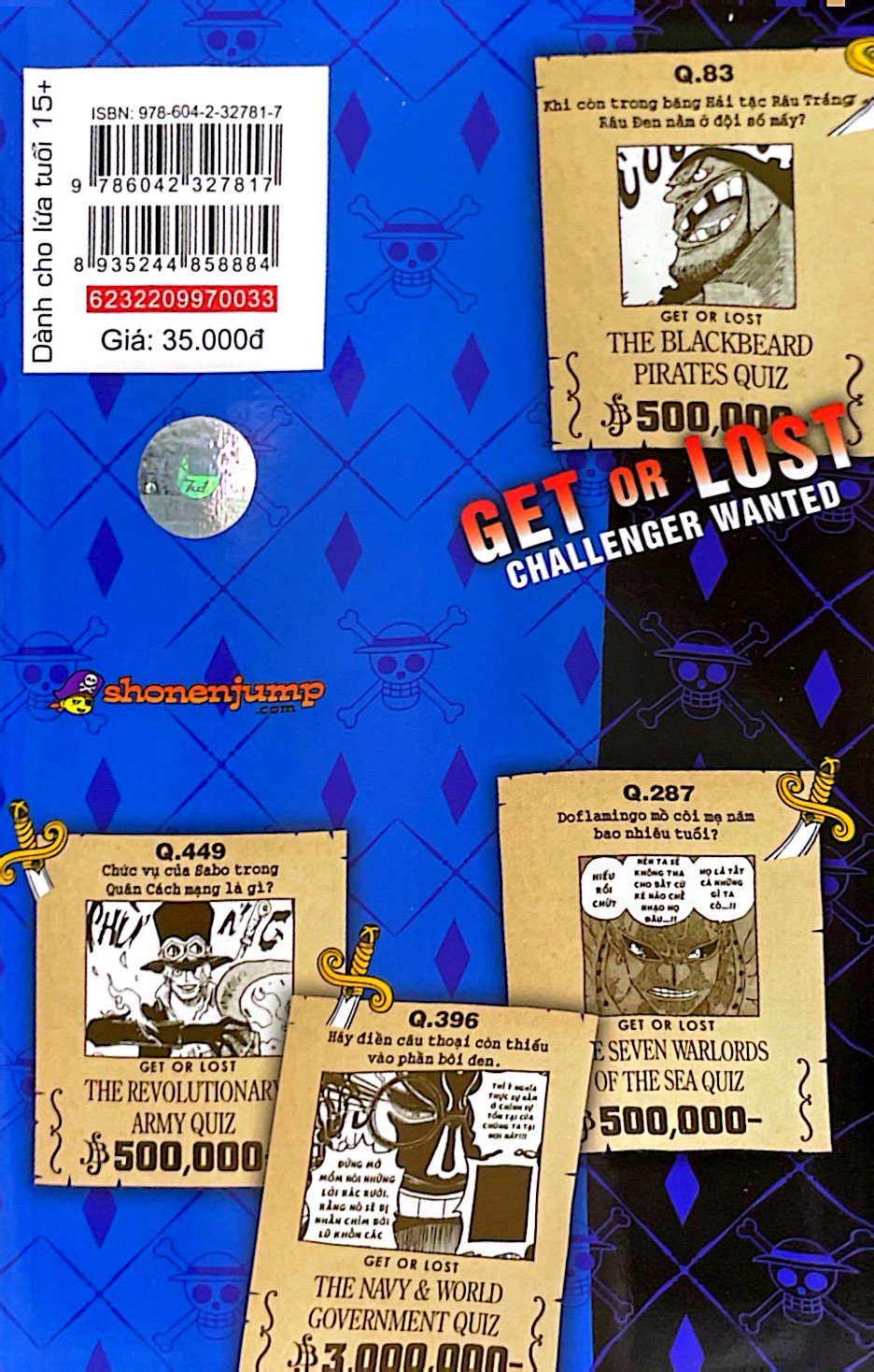 bộ one piece - 500 quiz book - get or lost challenge wanted - tập 2 - Ảnh 7