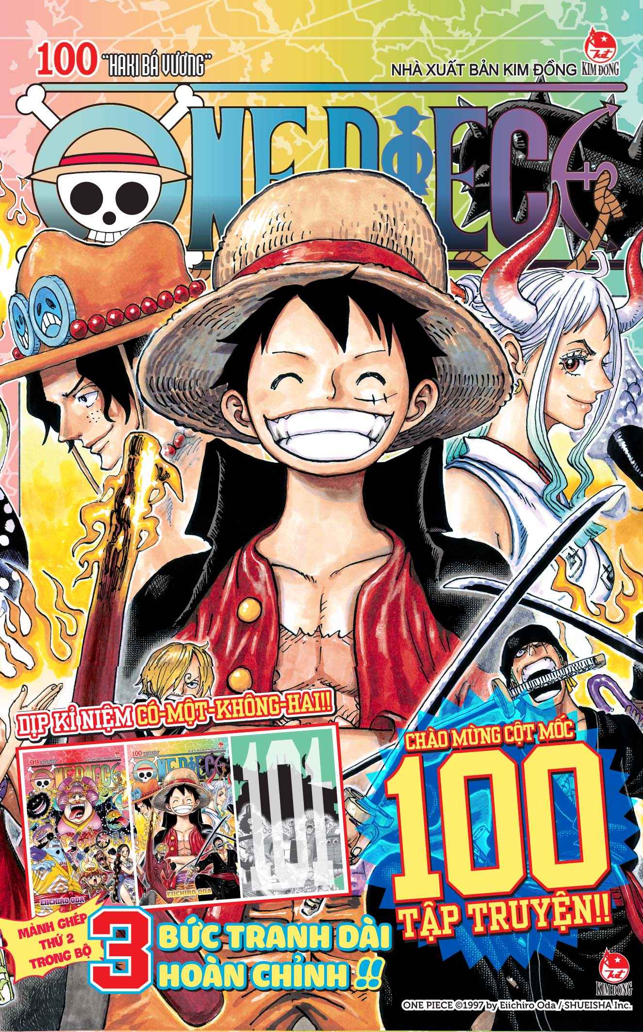 bộ one piece - tập 100 - haki bá vương - bản bìa áo - Ảnh 2