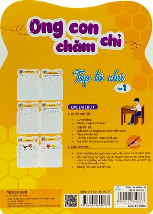 bộ ong con chăm chỉ - tập tô chữ - tập 1 - Ảnh 7