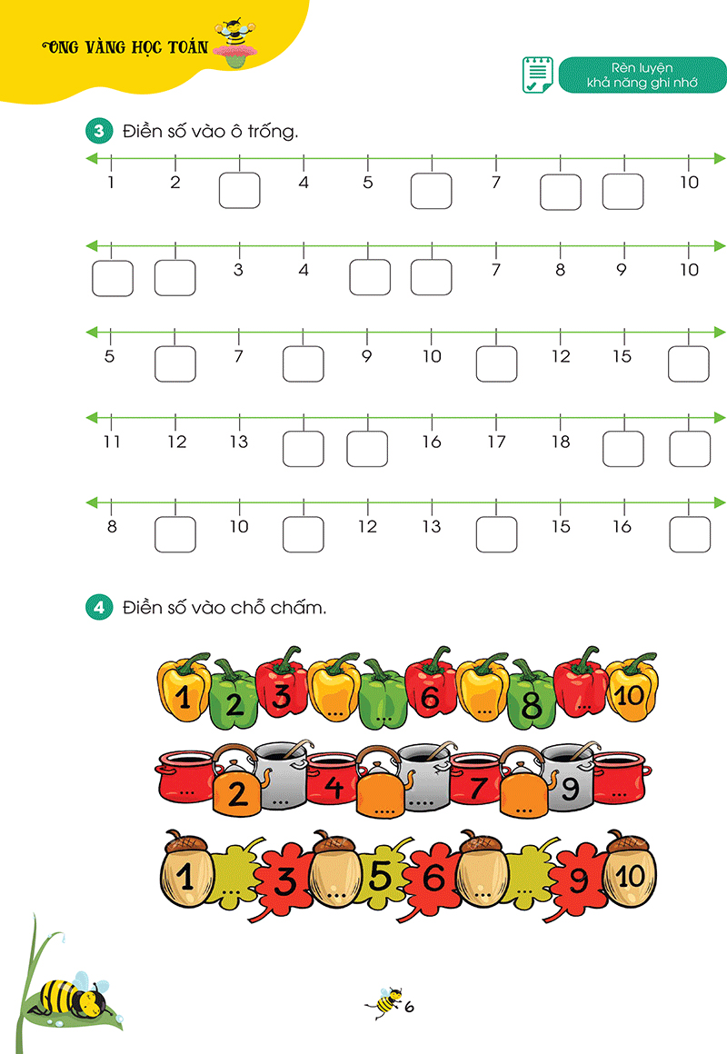 bộ ong vàng học toán dành cho trẻ 4-6 tuổi - tập 3 - Ảnh 4