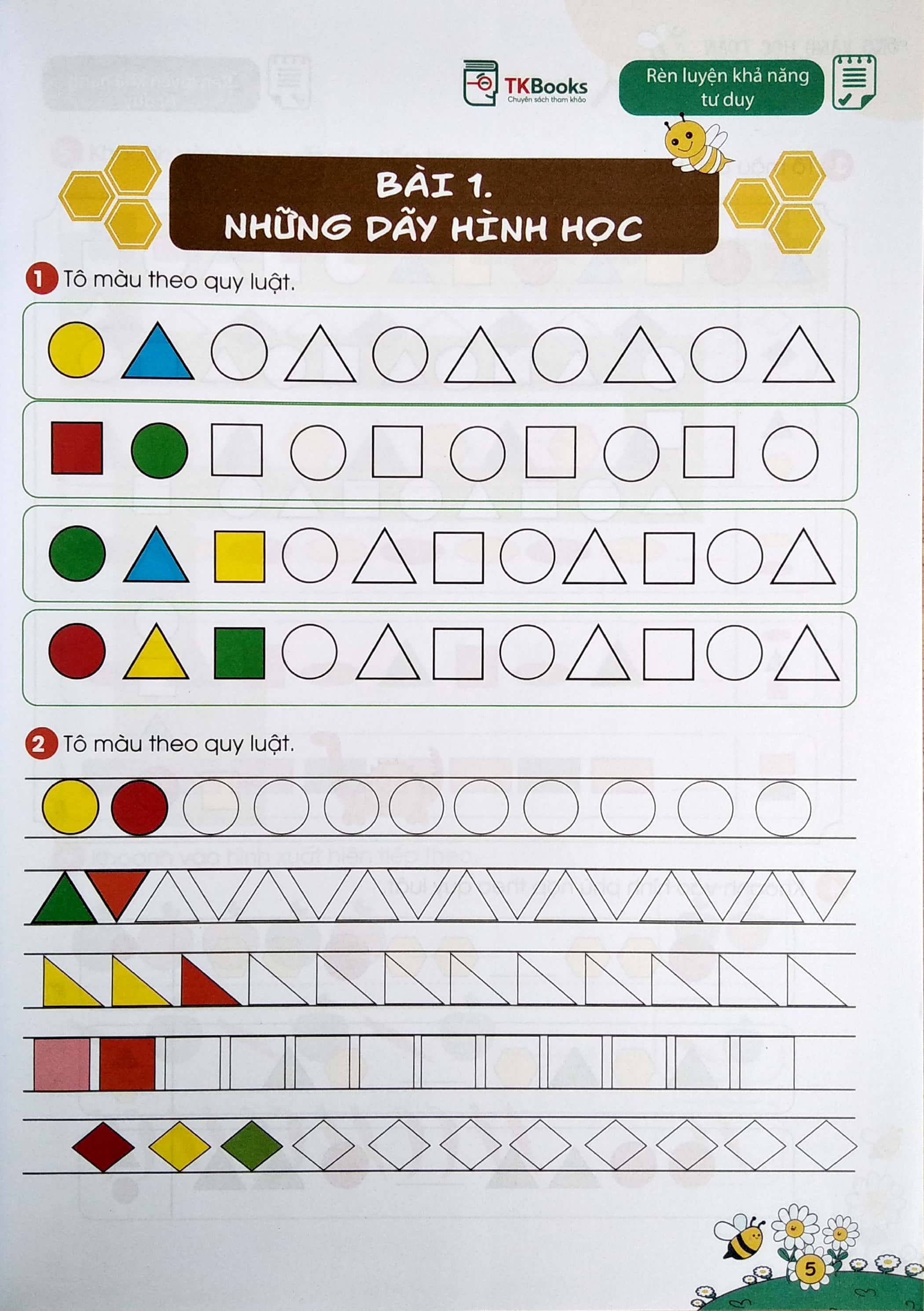 bộ ong vàng học toán dành cho trẻ 4-6 tuổi - tập 4 - Ảnh 5