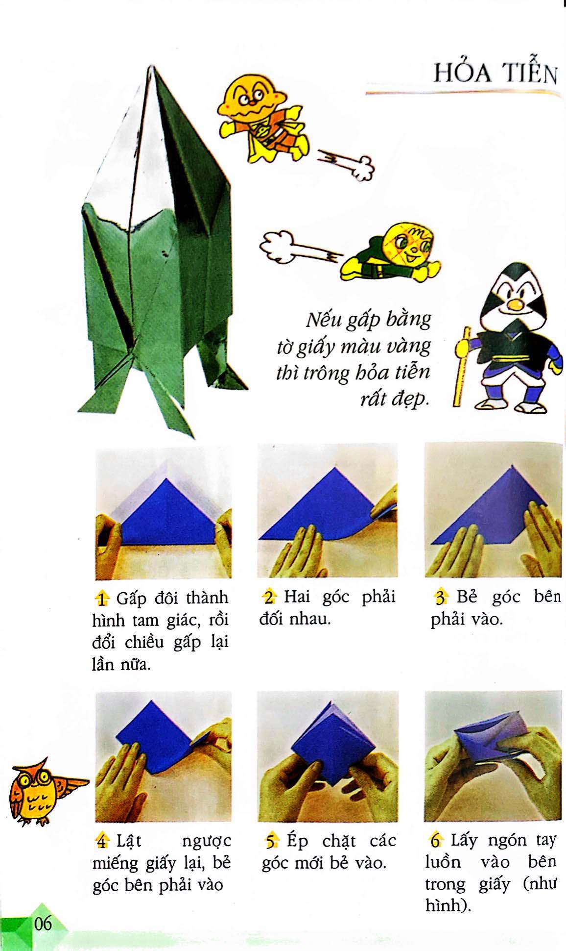 bộ origami trò chơi gấp giấy dành cho trẻ em - tập 1 (tái bản 2023) - Ảnh 6