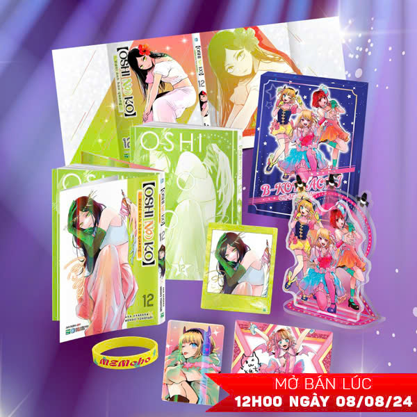 Bộ Oshi No Ko - Dưới Ánh Hào Quang - Tập 12 - Bản Sưu Tầm - Tặng Kèm Bìa Đặc Biệt Hai Mặt + Oshi No Card + Card Idol + Vòng Tay Idol + B-Komachi FC Member Card + B-Komachi ON-STAGE Standee