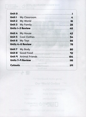 bộ our world american english 1 workbook with audio cd - Ảnh 4