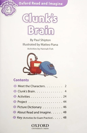 bộ oxford read and imagine level 4: clunk's brain - Ảnh 3