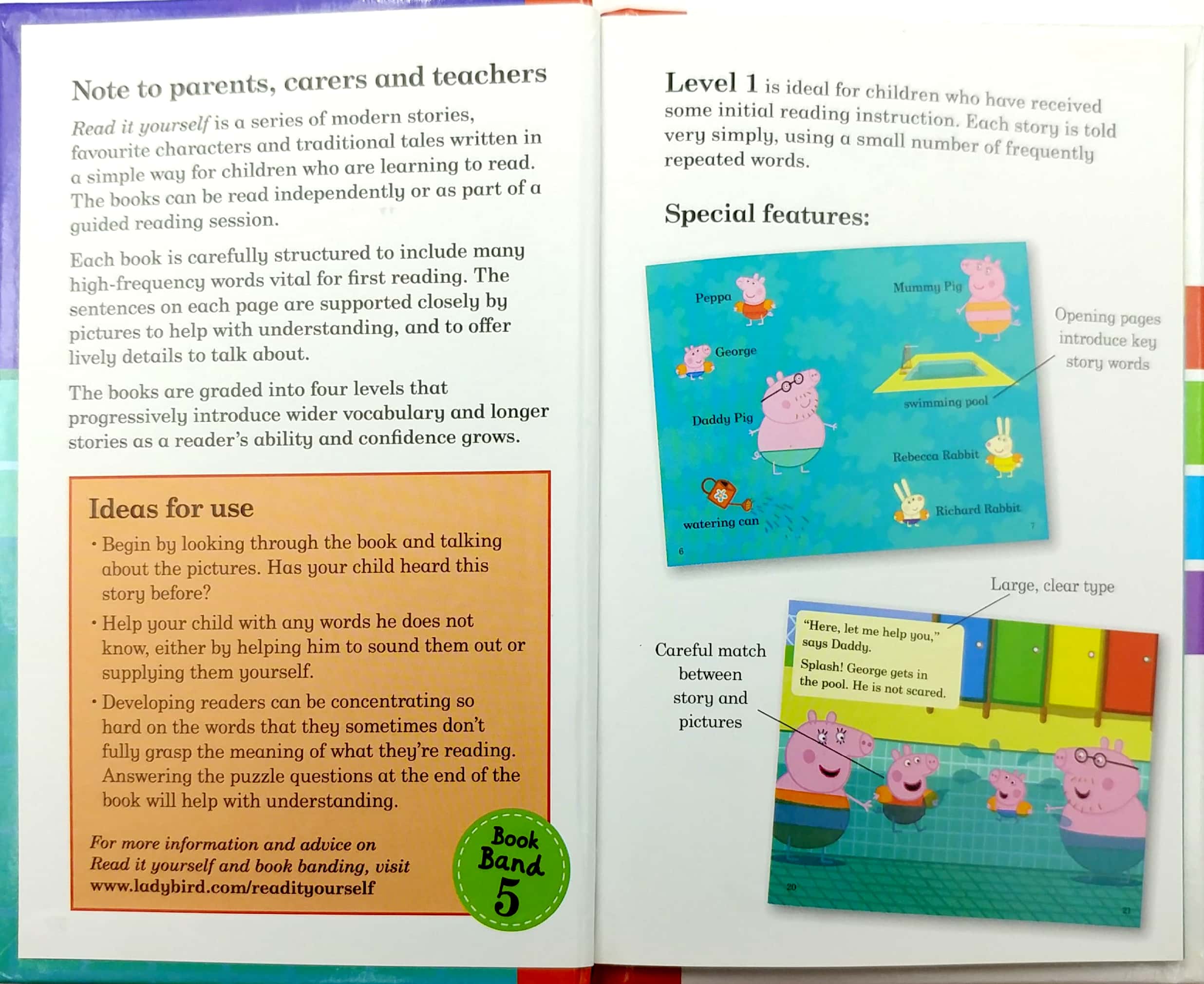 bộ peppa pig: going swimming hb – read it yourself with ladybird level 1 - Ảnh 3