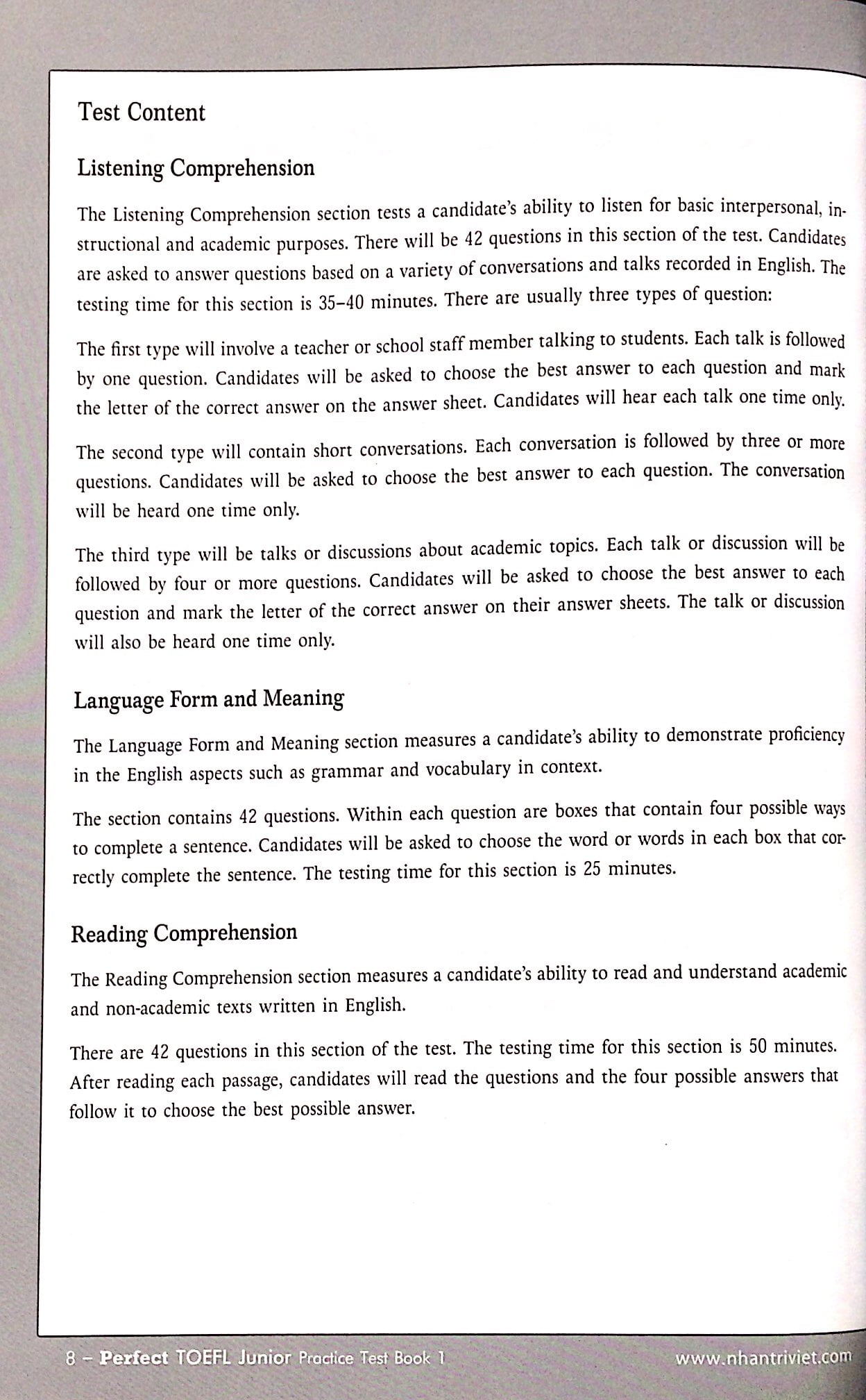 bộ perfect toefl junior_practice test_book 1 (+cd) - Ảnh 4