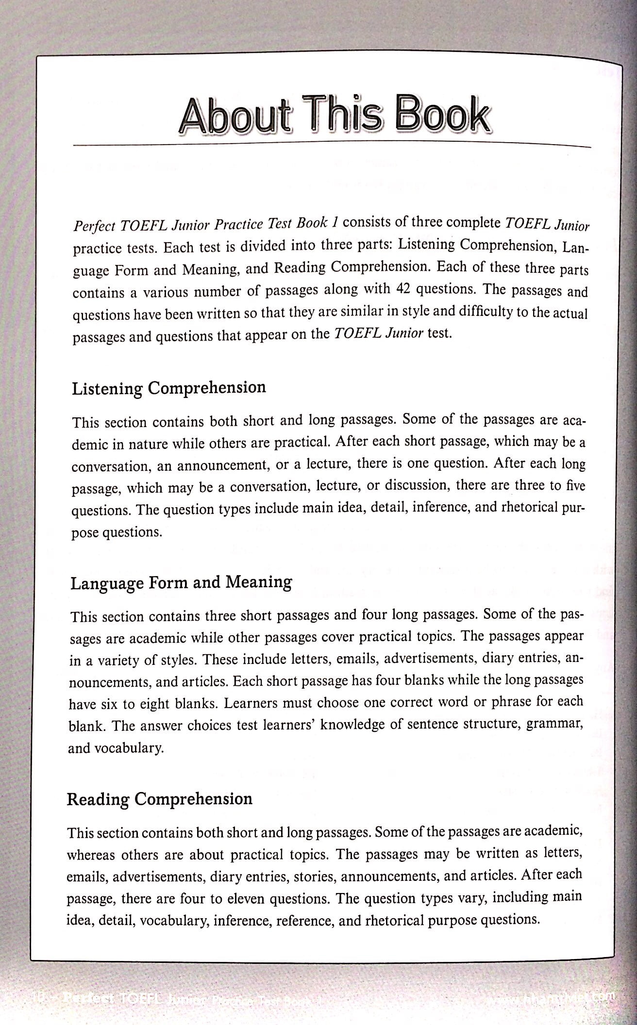 bộ perfect toefl junior_practice test_book 1 (+cd) - Ảnh 6