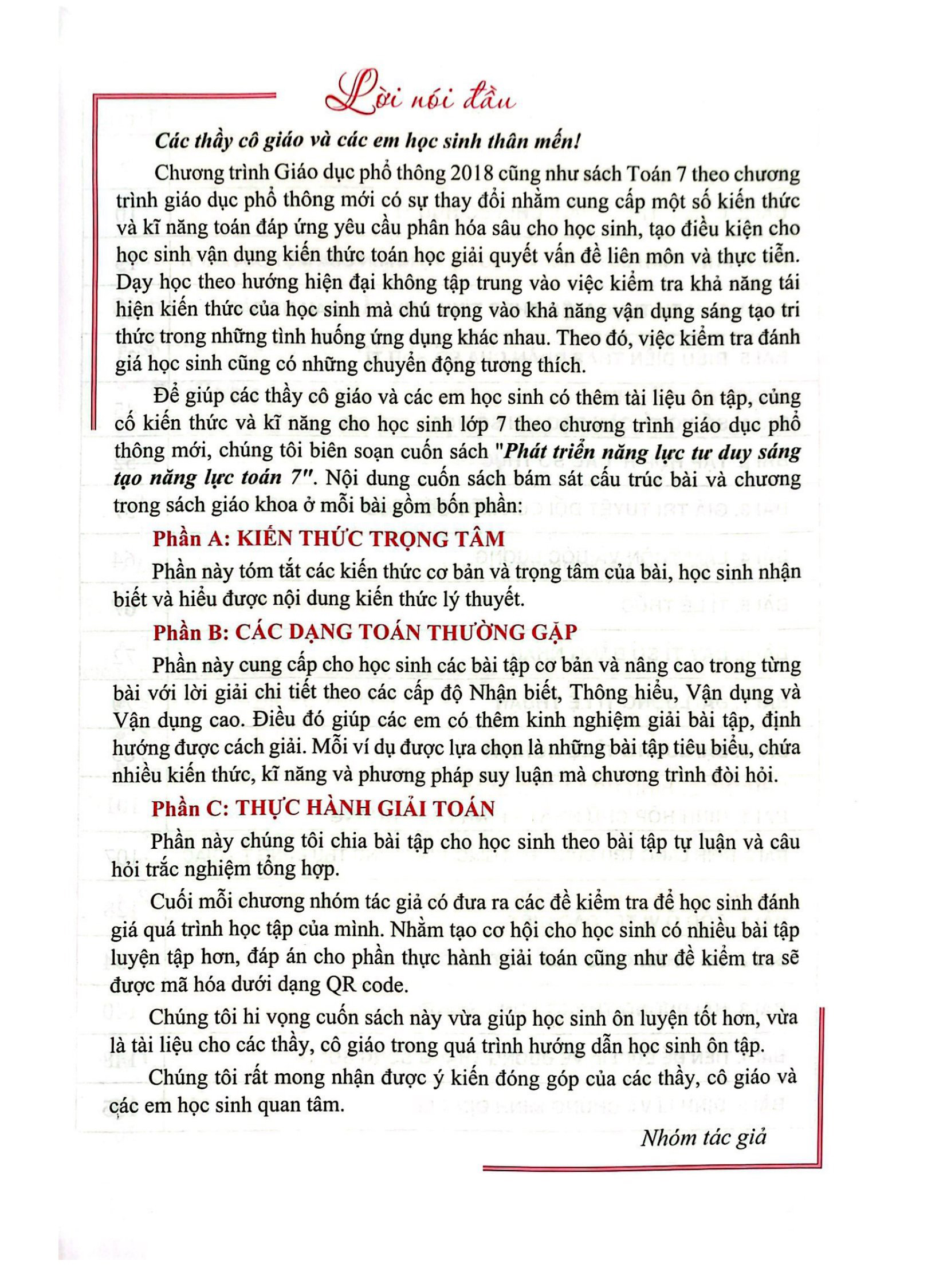 bộ phát triển năng lực tư duy và sáng tạo toán 7 - tập 1 (biên soạn theo chương trình giáo dục phổ thông 2018) - Ảnh 3