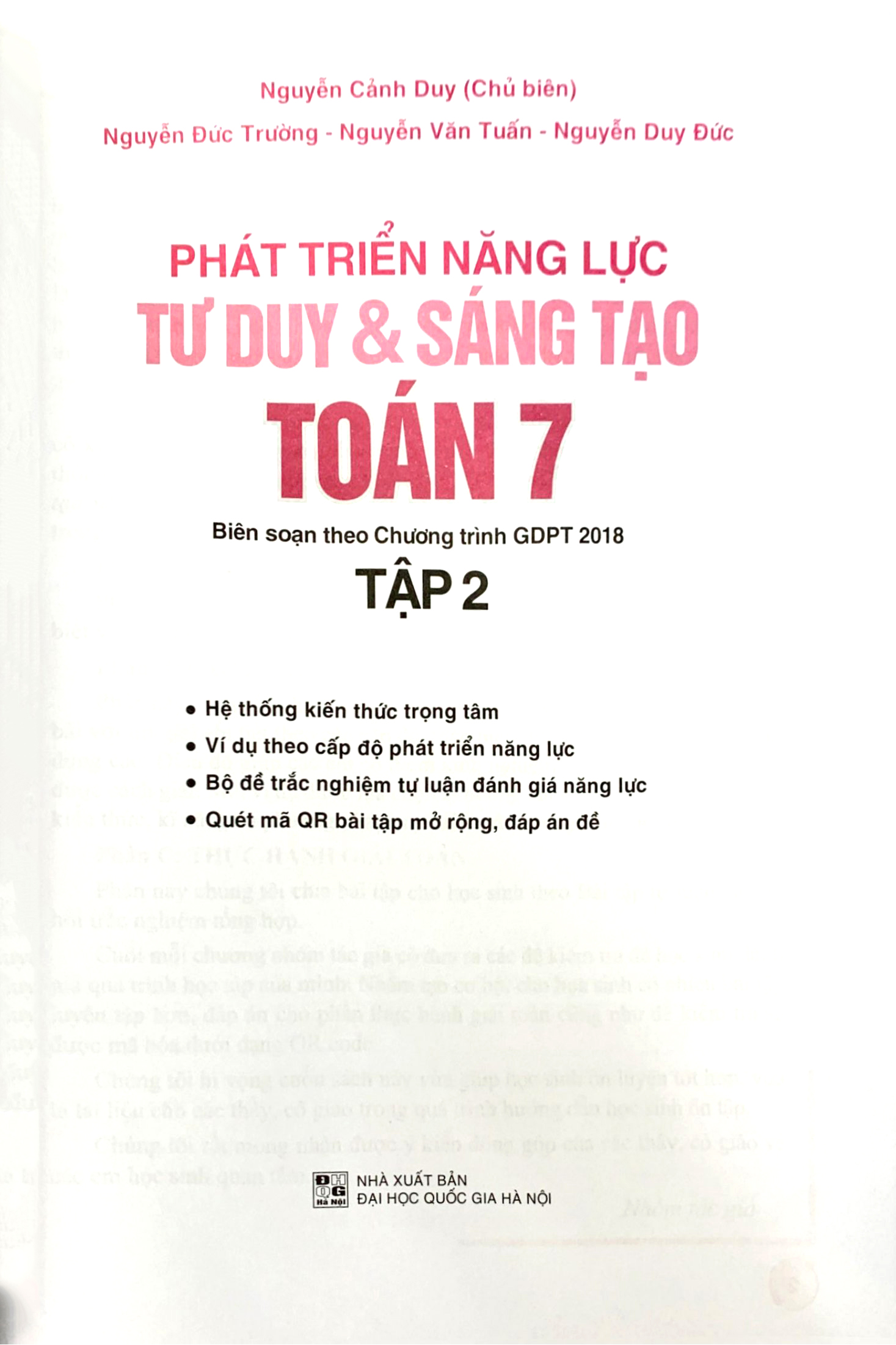 bộ phát triển năng lực tư duy và sáng tạo toán 7 - tập 2 (biên soạn theo chương trình giáo dục phổ thông 2018) - Ảnh 3