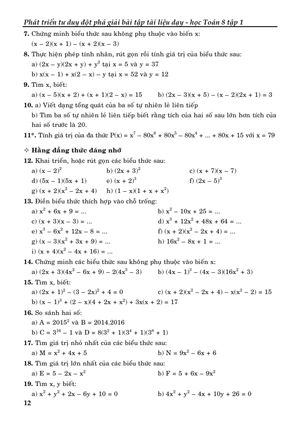 bộ phát triển tư duy đột phá giải bài tập tài liệu dạy - học toán lớp 8 (tập 1) - Ảnh 12