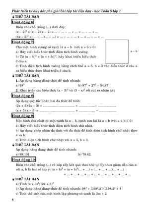 bộ phát triển tư duy đột phá giải bài tập tài liệu dạy - học toán lớp 8 (tập 1) - Ảnh 6