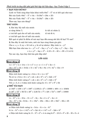 bộ phát triển tư duy đột phá giải bài tập tài liệu dạy - học toán lớp 8 (tập 1) - Ảnh 8