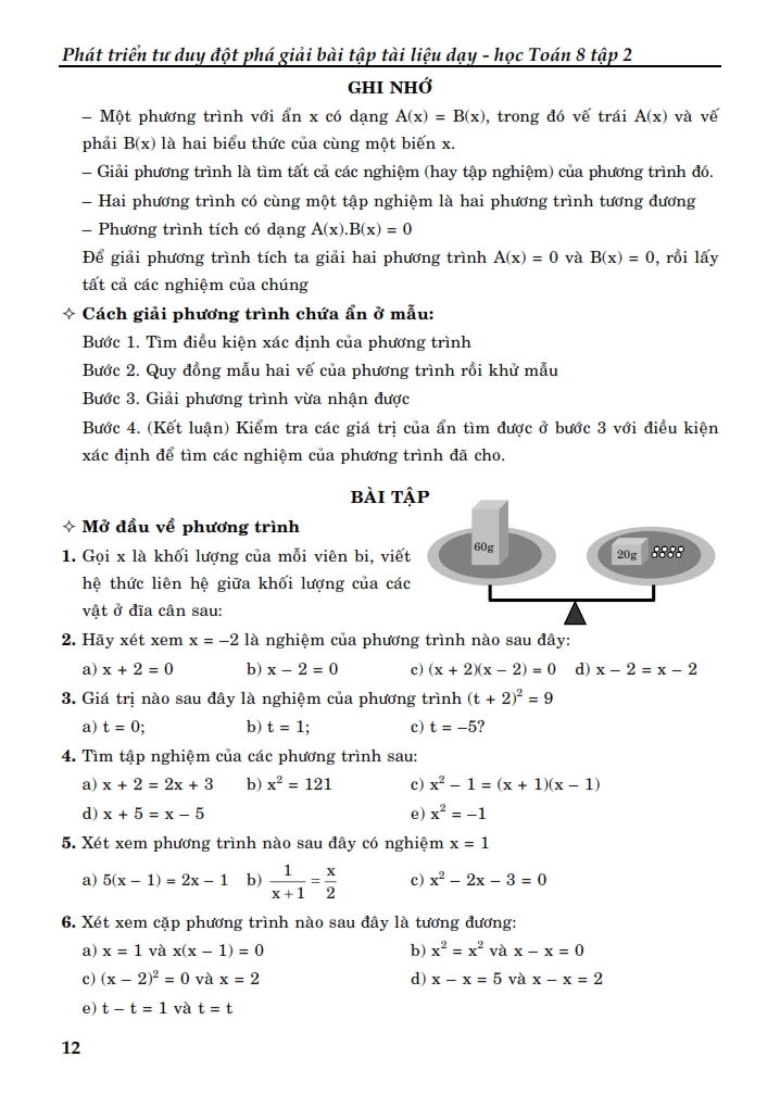 bộ phát triển tư duy đột phá giải bài tập tài liệu dạy - học toán lớp 8 (tập 2) - Ảnh 12